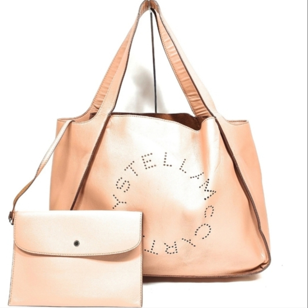 Stella McCartney Brown Geometric Shoulder Handbag